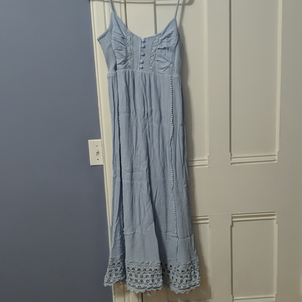 Crochet Detail Maxi Maternity Dress